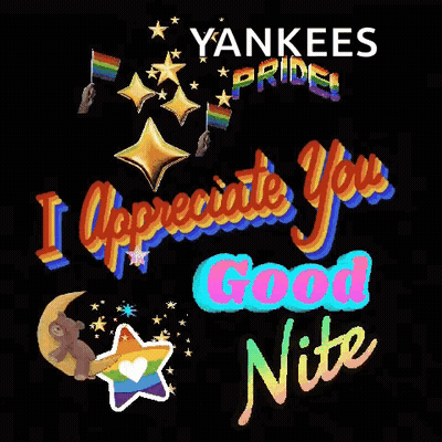 Yankees Pride I Appreciate You Good Night Poster GIF