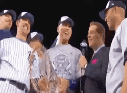 Yankees Sweep Championship Trophy GIF
