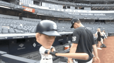 Yankees Sweep Funny Bobble Head GIF