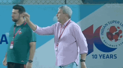 Yapping Exasperated Coach Walking Backwards GIF