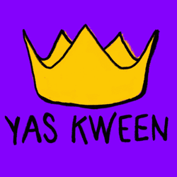 Yas Kween Spinning Crown Animated Art GIF
