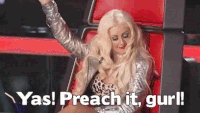 Yas Preach It Gurl Christina Aguilera GIF
