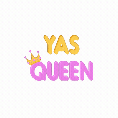 Yas Queen Logo With Crown GIF