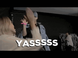 Yass High Five Fashion Week GIF