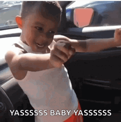 Yasss Baby Cute Boy Happy Dance GIF