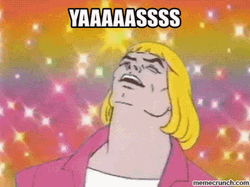 Yasss Happy He Man Celebrating GIF