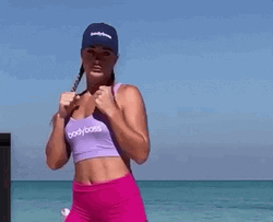Yassss Fit Girl Shadow Boxing GIF