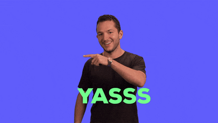 Yasssss Cool Guy Pointing Down GIF