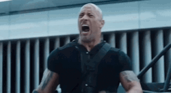 Yawning Dwayne Johnson In Set GIF