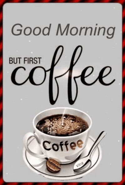 Yawning Puppy In Coffee Mug GIF
