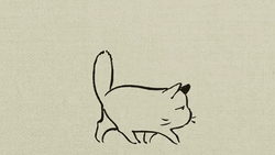 Yawning Sleepy Cat Illustration GIF