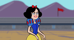 Yawning Snow White GIF