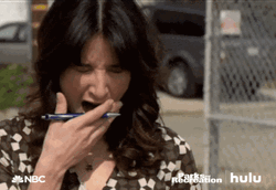 Yawning Woman In The Street GIF