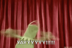 Yay Happy Wild Kermit The Frog GIF