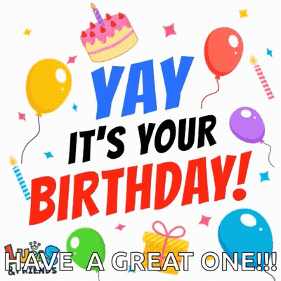 Yay It's Your Birthday Card GIF