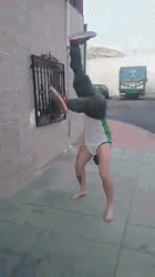 Yea Happy Hand Stand GIF