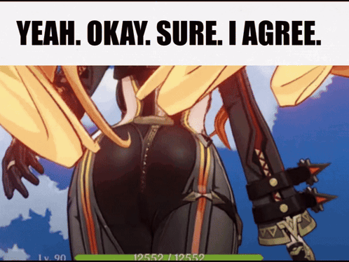 Yeah Okay Sure I Agree Written On A Screen GIF