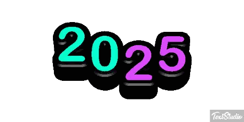 Year 2025 Displayed In Colorful Graphic Sticker