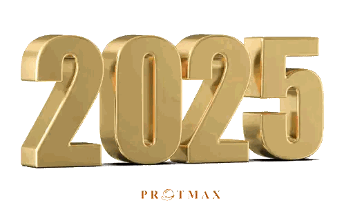 Year 2025 In Gold Letters Sticker