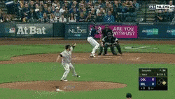 Yelich Ball Flies Off Outside Baseball Field GIF