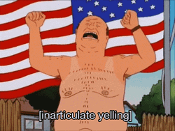 Yelling Guy Cartoon Merica Murica GIF