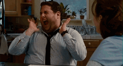 Yelling Jonah Hill Excited  GIF
