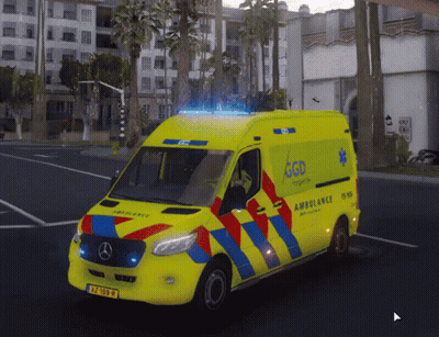 Yellow Ambulance With Ambulance GIF