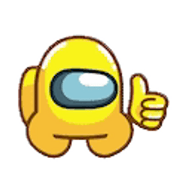 Yellow Among Us Approve Agree GIF