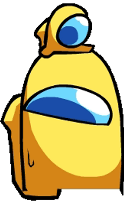 Yellow Among Us Big And Small GIF