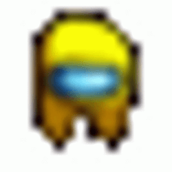Yellow Among Us Blur Effect GIF