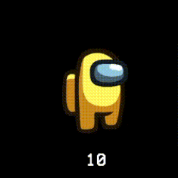 Yellow Among Us Countdown GIF