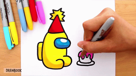 Yellow Among Us Sketch Tuesday GIF