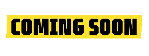 Yellow And Black Coming Soon Sign Sticker