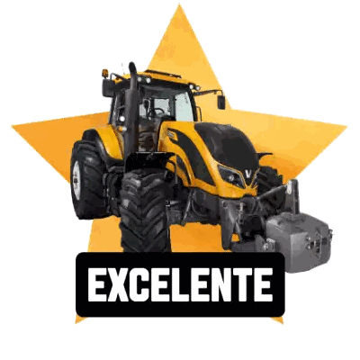 Yellow And Black Tractor Surrounded By Star Sticker