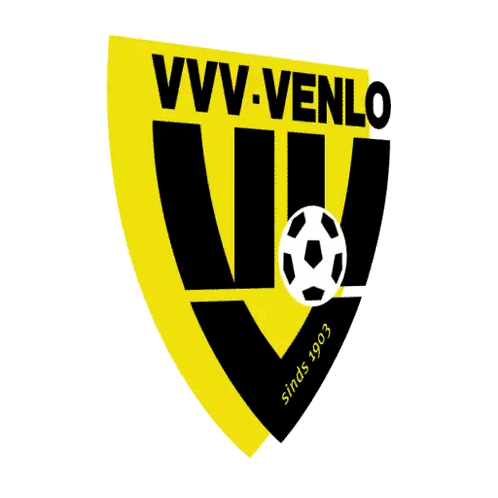 Yellow And Black VVV-Venlo Logo With Soccer Ball Sticker
