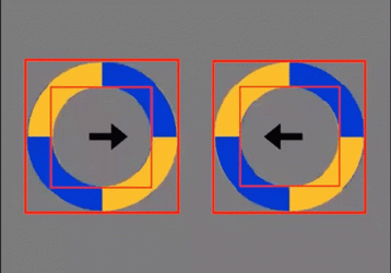 Yellow And Blue Circular Optic GIF
