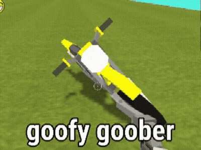Yellow And Gray Motorcycle Saying Goofy Goober GIF