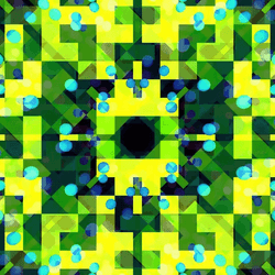 Yellow And Green Kaleidoscope GIF