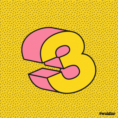 Yellow And Green Number 1 With Sprinkles GIF