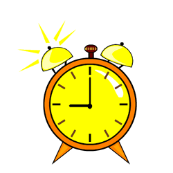 Yellow And Orange Alarm Clock Ringing GIF