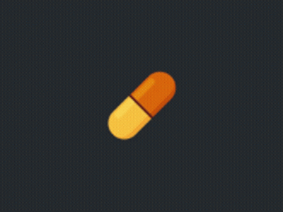 Yellow And Orange Capsule With Blue Liquid GIF