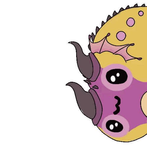 Yellow And Pink Dragon Sticker