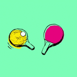 Yellow And Pink Ping Pong GIF