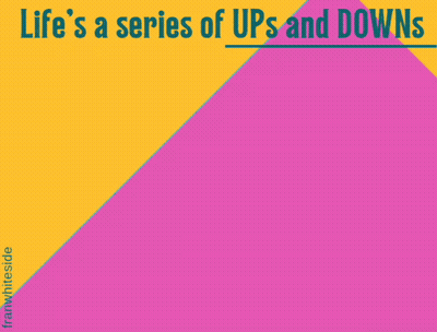 Yellow and Purple Poster Life's a Series of Ups and Downs