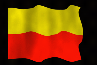 Yellow And Red Flag Waving GIF