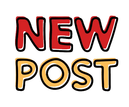 Yellow And Red New Post Text GIF