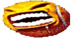 Yellow And Red Smiley Face With Tears Sticker