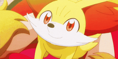 Yellow And White Cartoon With Red Eyes GIF