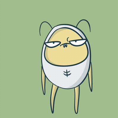 Yellow And White Egg With Cross On Chest GIF