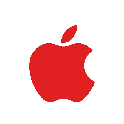 Yellow Apple On White Background Sticker